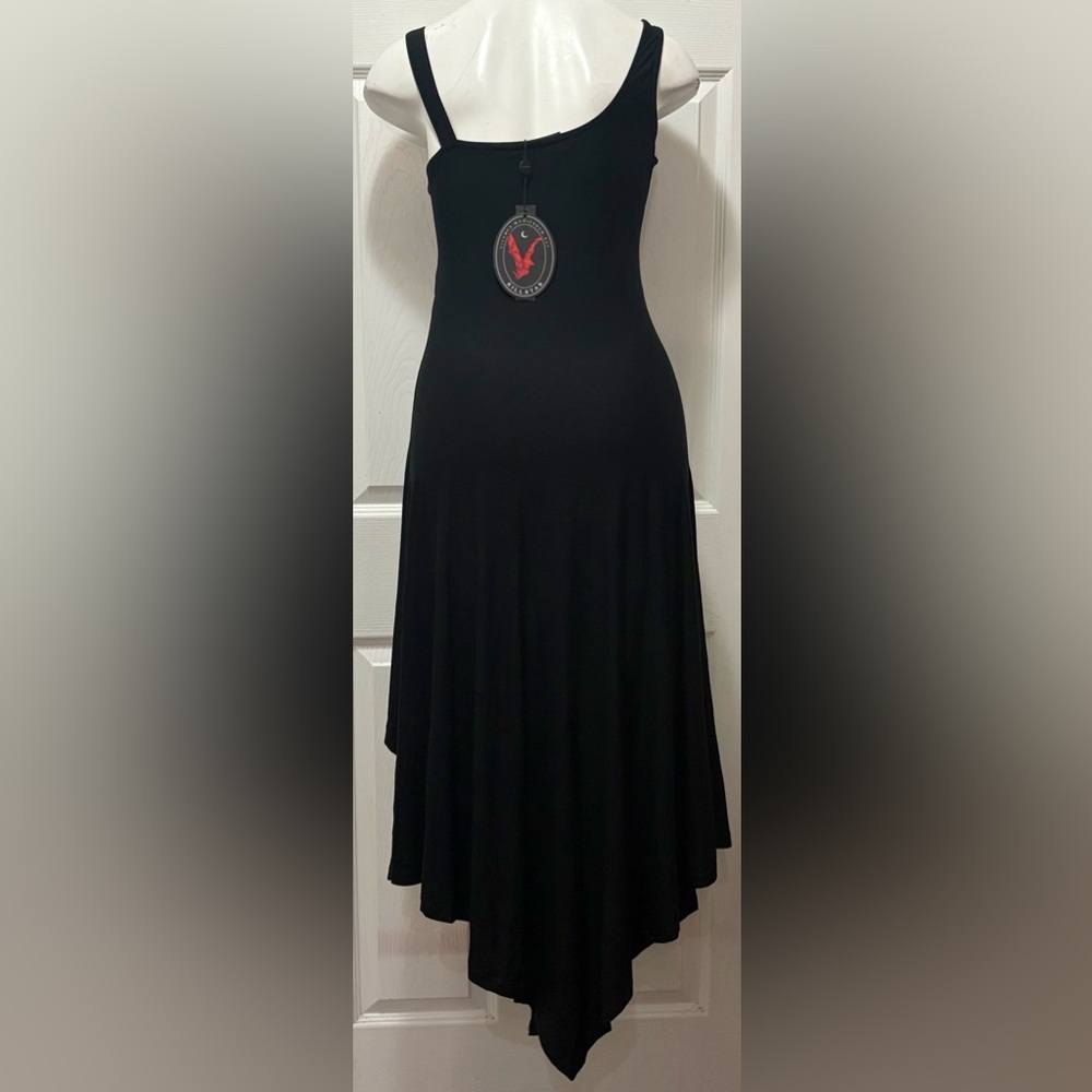 Killstar Black Asymmetrical One-Shoulder Cutout Dress - Picture 3 of 8